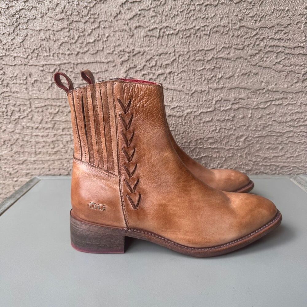 NEW Bed Stu Alina Boots Rustic Tan Leather Women 9.5 Cobbler Series Western Boho - Picture 4 of 16